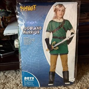 Spirit Woodland Warrior Kids Costume - Green and Brown